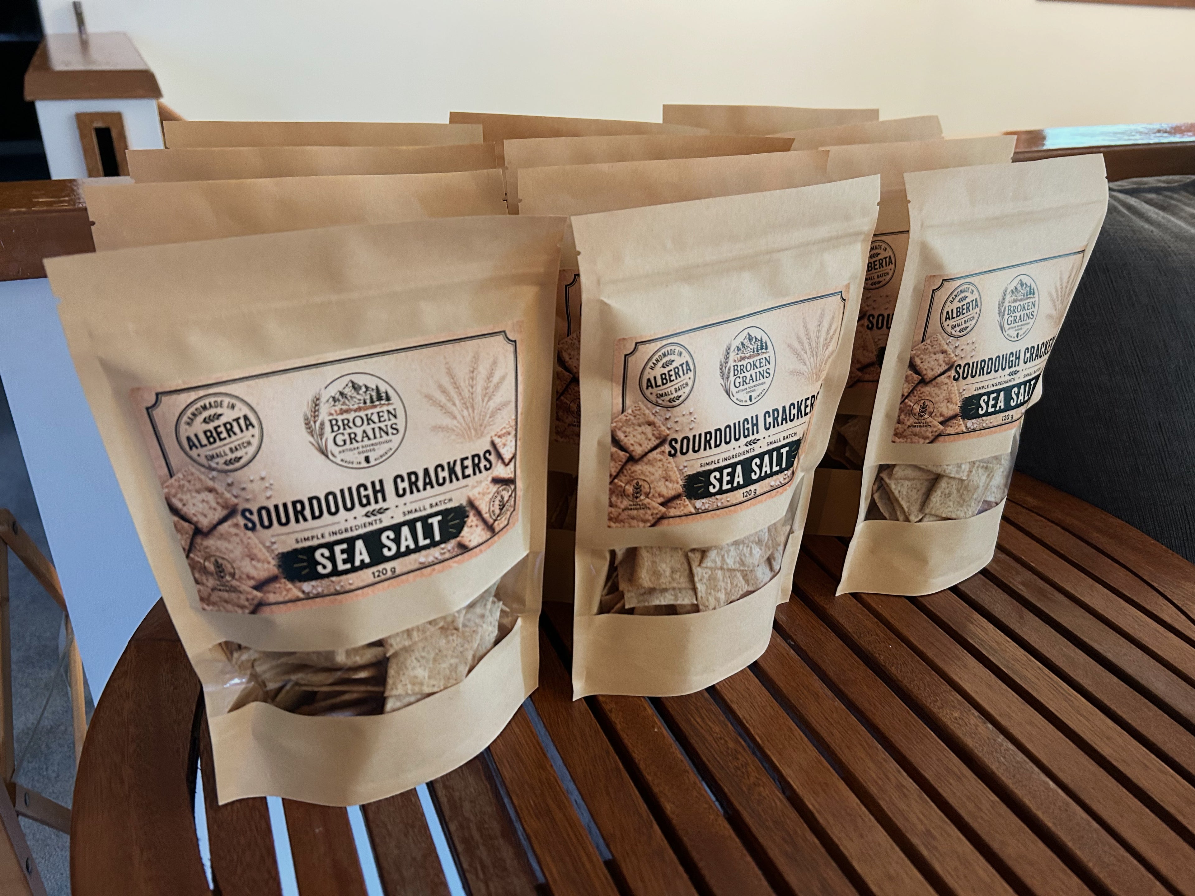 Sea Salt Sourdough Crackers