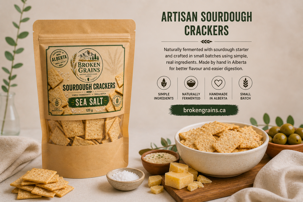 Sea Salt Sourdough Crackers